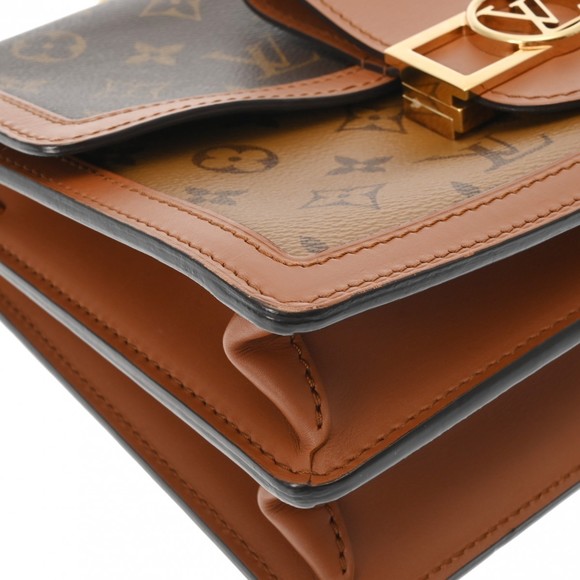 Louis Vuitton Reverse Dauphine MM Brown Shoulder Bag Back - Picture 5 of 15